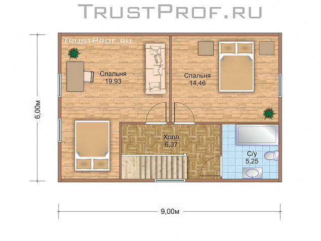 Планировка 2 этажа
